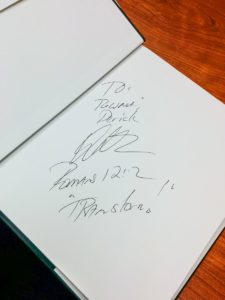 Dave Ramsey signs his book for Tawna - Transform
